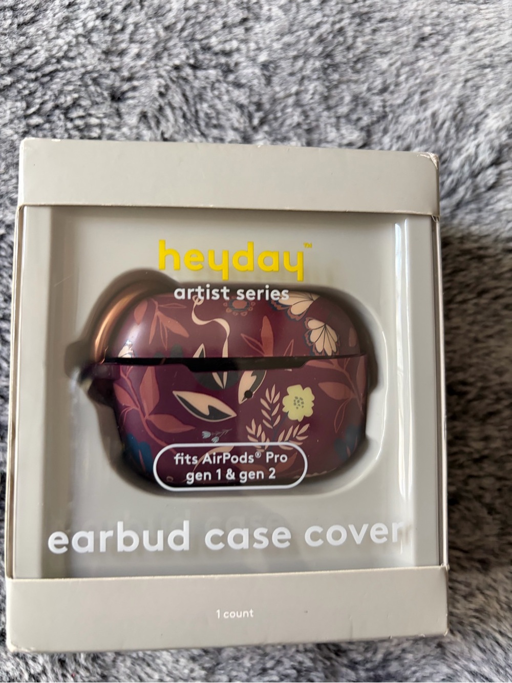 heyday Burgundy Floral Artist Series AirPods Pro Case Cover